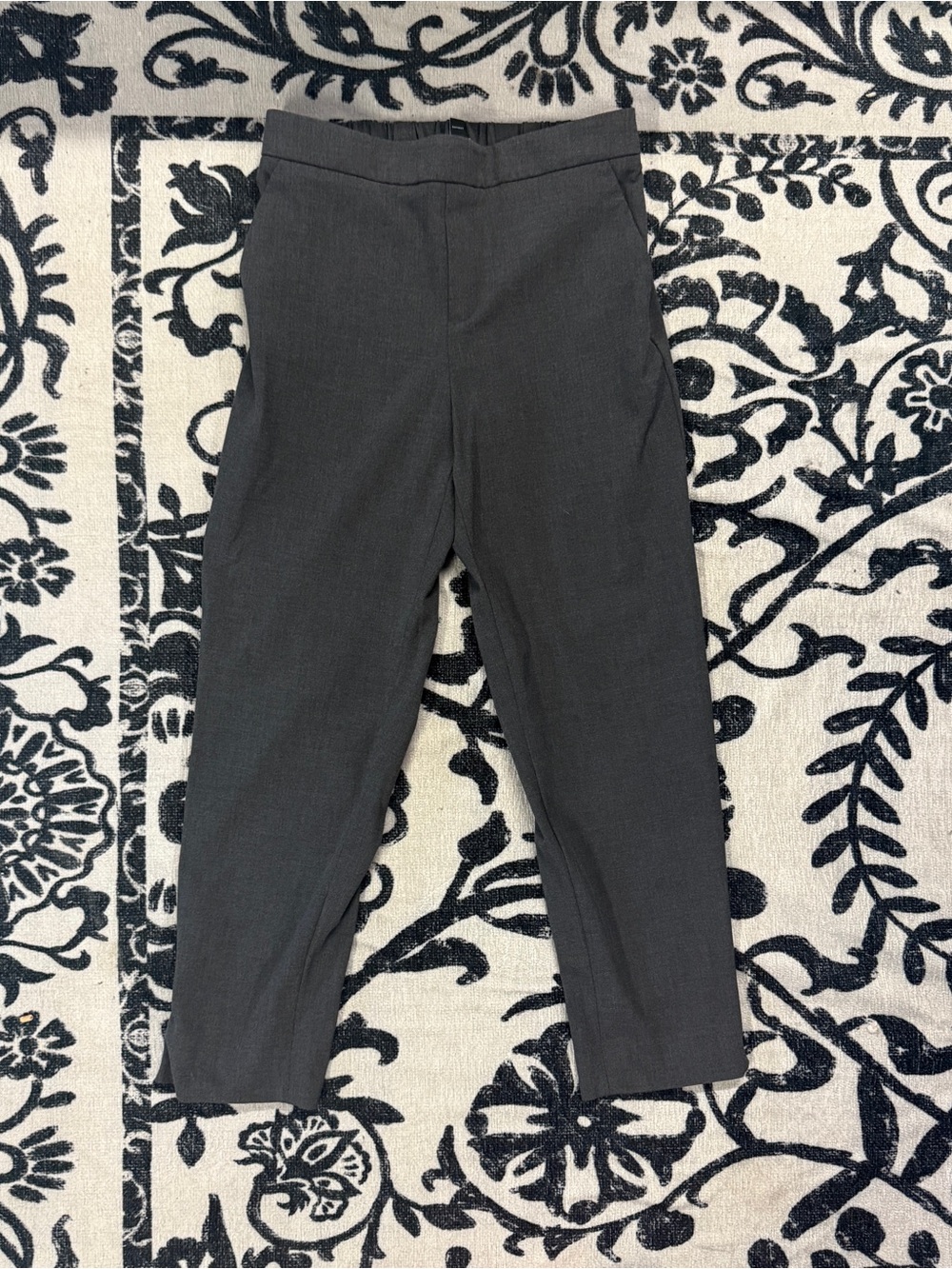 Charcoal Gray Pull-On Dress Pants